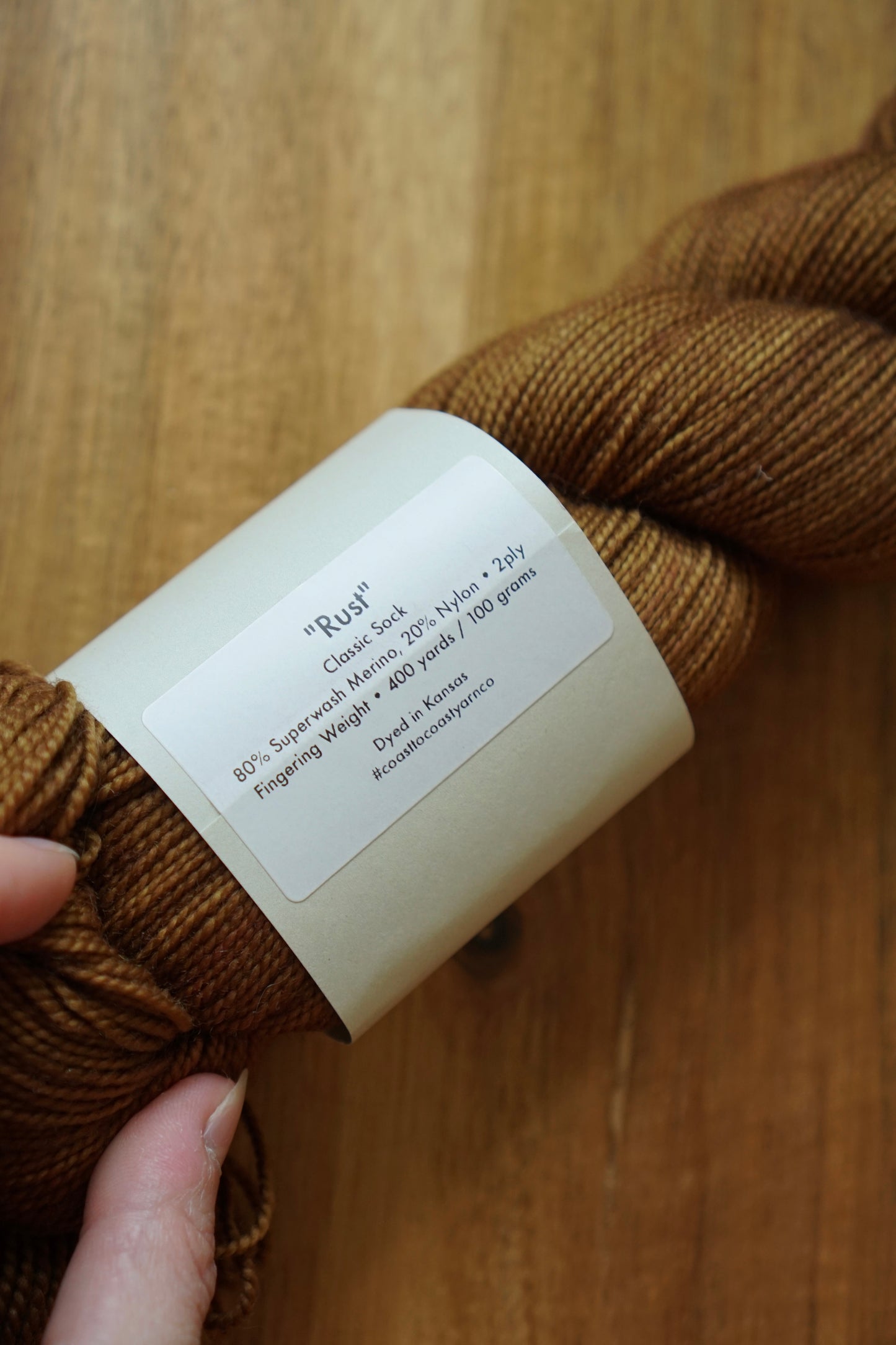 Destash / Coast to Coast Yarn Twist Sock / “Rust”