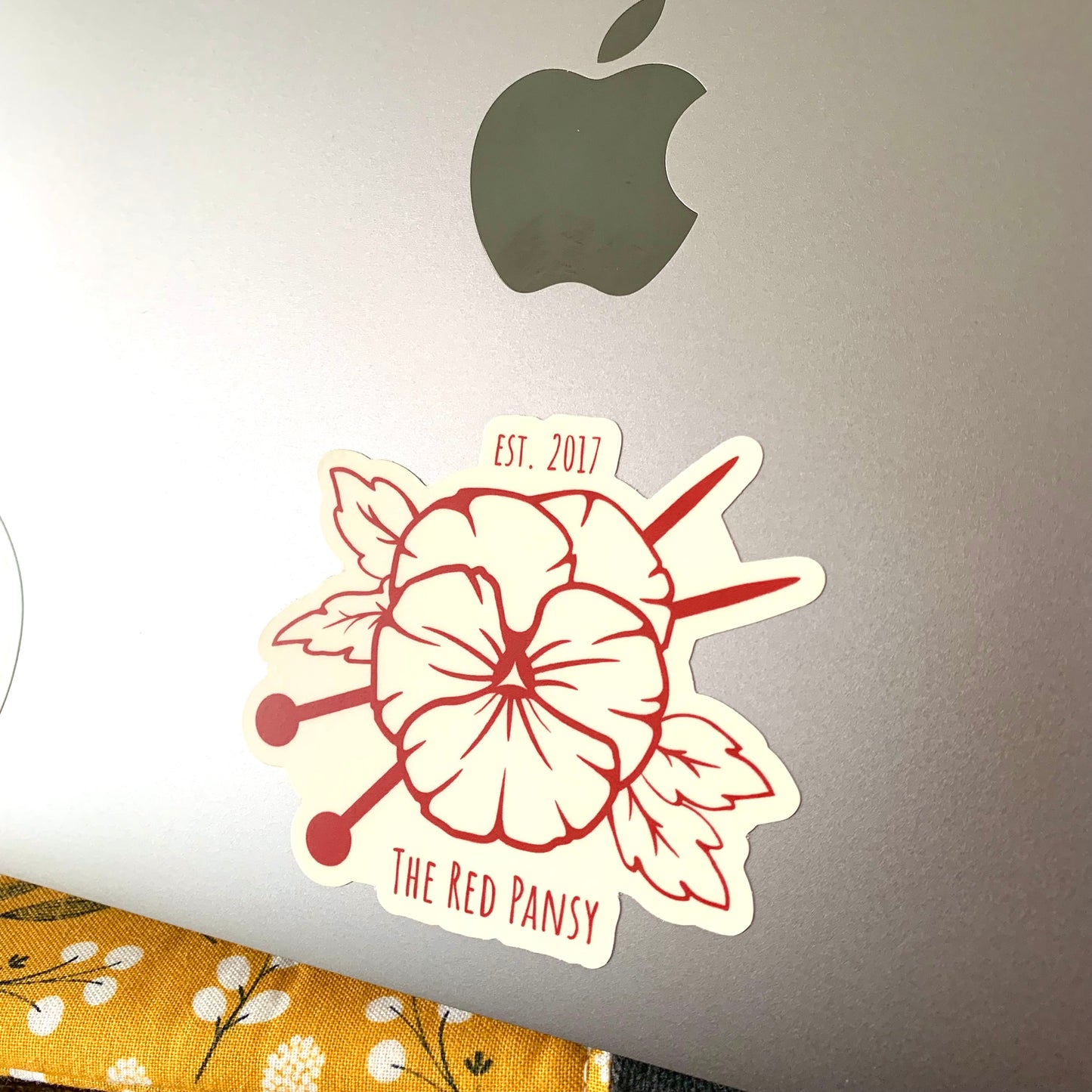 The Red Pansy Logo Sticker