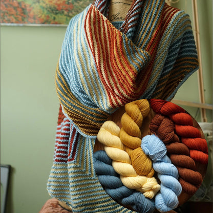 "Recollection Wrap" 7-Skein Tonal Set / Made to Order