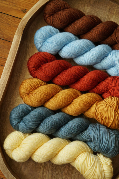 "Recollection Wrap" 7-Skein Tonal Set / Made to Order