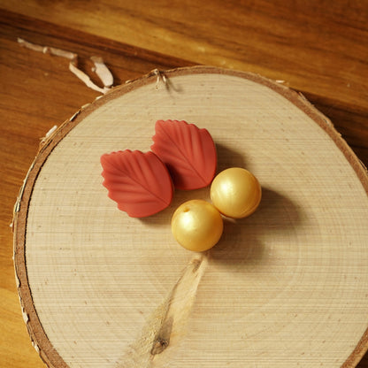 Stitch Stoppers / Gold & Burgundy Leaf