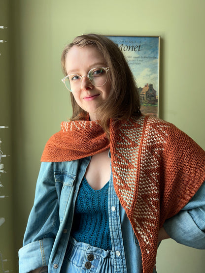 "Cabin Shawl" 3-Skein Tonal Set / Made to Order