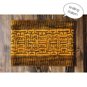 Aztec Maze Cowl Knitting Pattern PDF