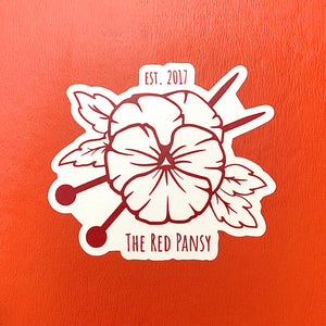The Red Pansy Logo Sticker